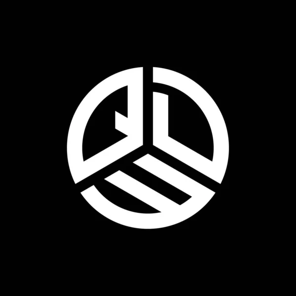 Desain Logo Huruf Qdw Pada Latar Belakang Hitam Qdw Kreatif - Stok Vektor
