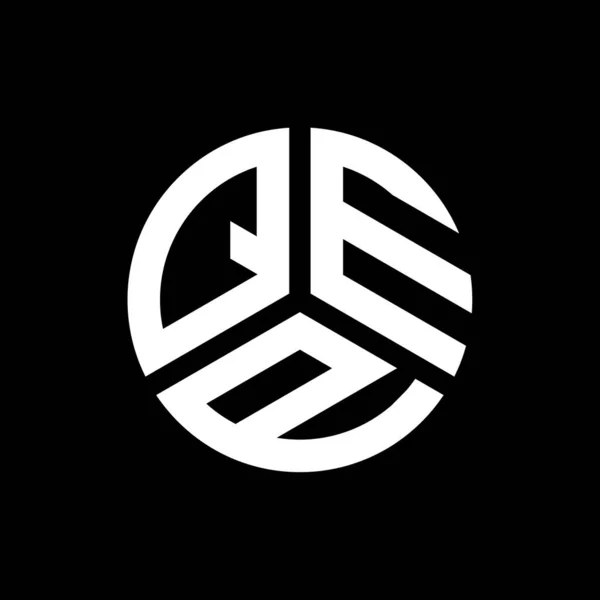 Diseño Del Logotipo Letra Qep Sobre Fondo Negro Qep Iniciales — Archivo Imágenes Vectoriales