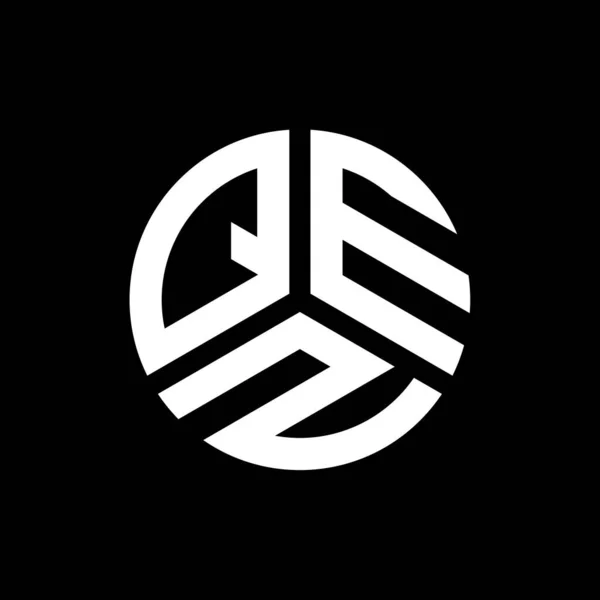 Projekt Logo Litery Qez Czarnym Tle Qez Twórcze Inicjały Koncepcja — Wektor stockowy