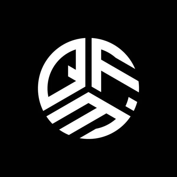 Дизайн Логотипа Qfm Чёрном Фоне Концепция Логотипа Креативными Инициалами Qfm — стоковый вектор