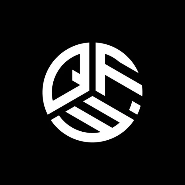 Desain Logo Huruf Qfw Pada Latar Belakang Hitam Qfw Kreatif - Stok Vektor