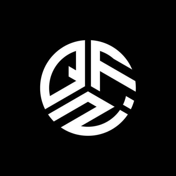 Diseño Del Logotipo Letra Qfz Sobre Fondo Negro Qfz Iniciales — Archivo Imágenes Vectoriales