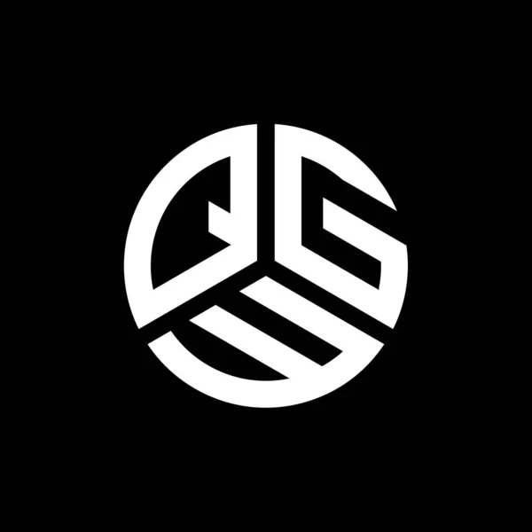 Projekt Logo Litery Qgw Czarnym Tle Qgw Twórcze Inicjały Koncepcja — Wektor stockowy