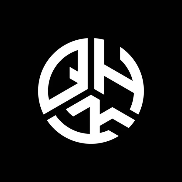 Qhk Bokstav Logotyp Design Svart Bakgrund Qhk Kreativa Initialer Brev — Stock vektor