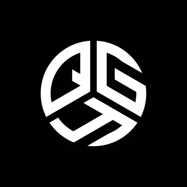 Siyah Arkaplanda Qgy Harf Logosu Tasarımı Qgy Yaratıcı Harflerin Baş — Stok Vektör