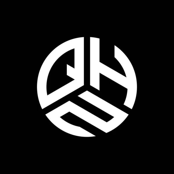 Дизайн Логотипа Qhm Чёрном Фоне Qhm Креативные Инициалы Буквенная Концепция — стоковый вектор