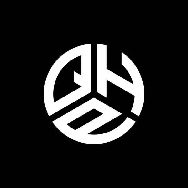 Σχεδιασμός Λογότυπου Γράμματος Qhp Μαύρο Φόντο Qhp Δημιουργικά Αρχικά Γράμμα — Διανυσματικό Αρχείο