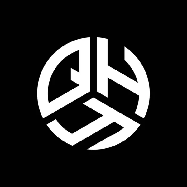 ブラックを基調としたQhyレターロゴデザイン Qhyクリエイティブイニシャルレターロゴコンセプト Qhyレターデザイン — ストックベクタ