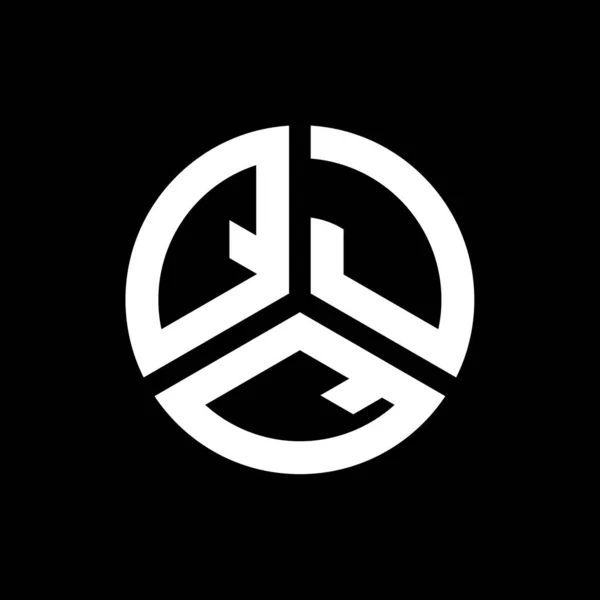 Σχεδιασμός Λογότυπου Γράμματος Qjq Μαύρο Φόντο Qjq Δημιουργικό Πρωτότυπο Γράμμα — Διανυσματικό Αρχείο