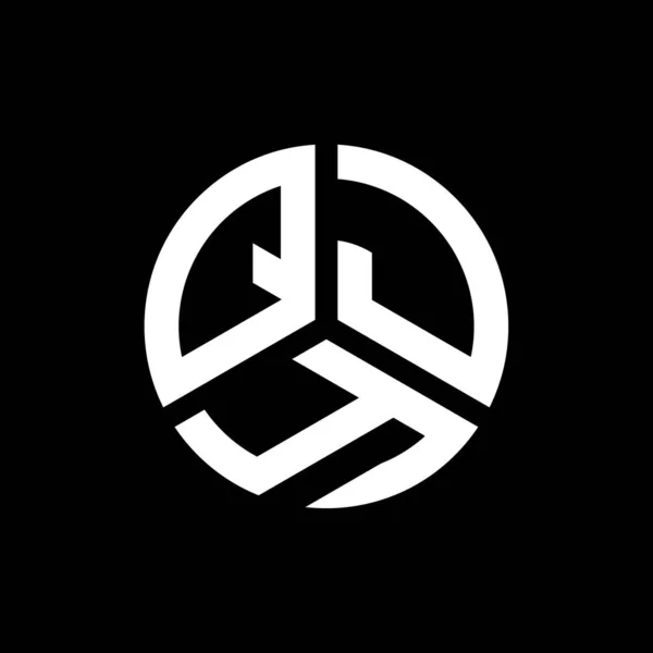Diseño Del Logotipo Letra Qjy Sobre Fondo Negro Qjy Iniciales — Vector de stock