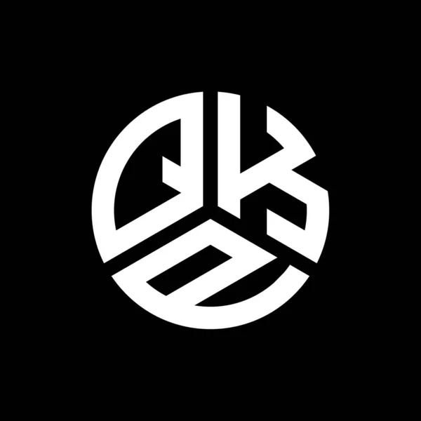 Logo Della Lettera Qkp Sfondo Nero Qkp Creativo Iniziali Lettera — Vettoriale Stock