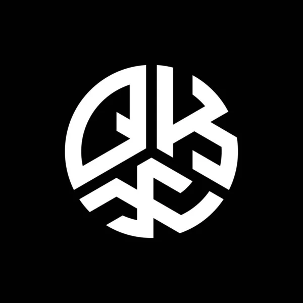 Diseño Del Logotipo Letra Qkx Sobre Fondo Negro Qkx Iniciales — Archivo Imágenes Vectoriales