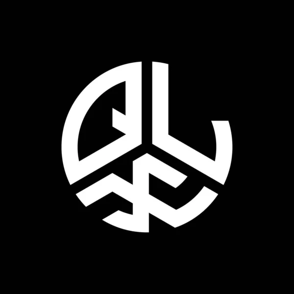 Qlx Buchstabe Logo Design Auf Schwarzem Hintergrund Qlx Kreative Initialen — Stockvektor