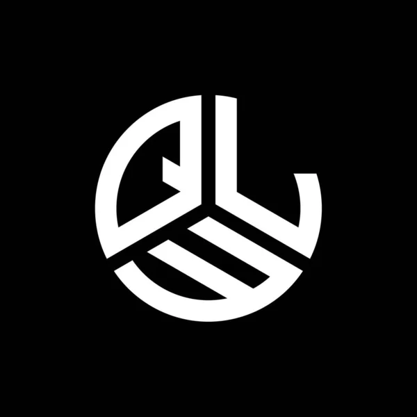 Qlw Brev Logotyp Design Svart Bakgrund Qlw Kreativa Initialer Brev — Stock vektor