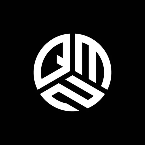 Diseño Del Logotipo Letra Qmn Sobre Fondo Negro Qmn Iniciales — Archivo Imágenes Vectoriales