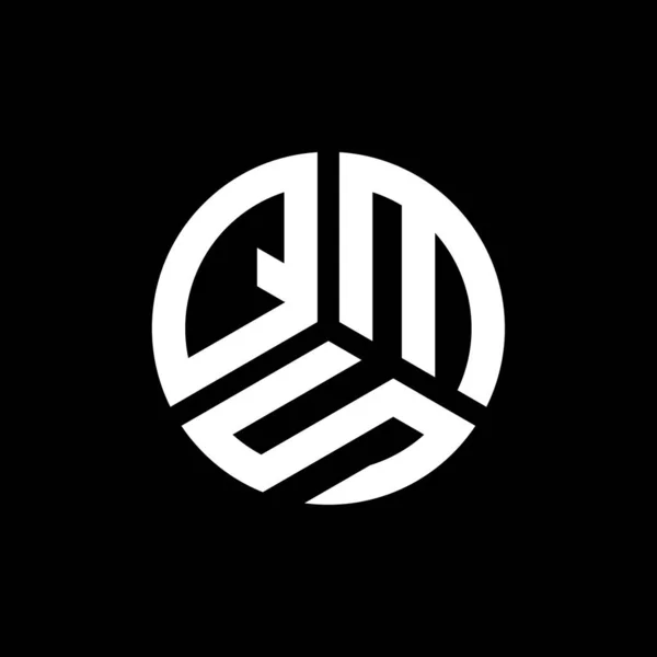 Diseño Del Logotipo Letra Qms Sobre Fondo Negro Qms Iniciales — Archivo Imágenes Vectoriales