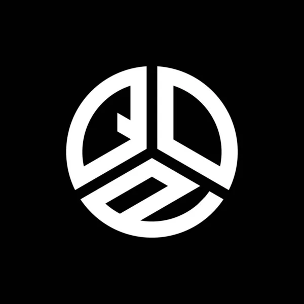Qop Lettre Logo Design Sur Fond Noir Qop Initiales Créatives — Image vectorielle