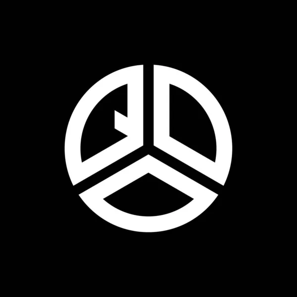 Projekt Logo Litery Qoo Czarnym Tle Qoo Twórcze Inicjały Koncepcja — Wektor stockowy