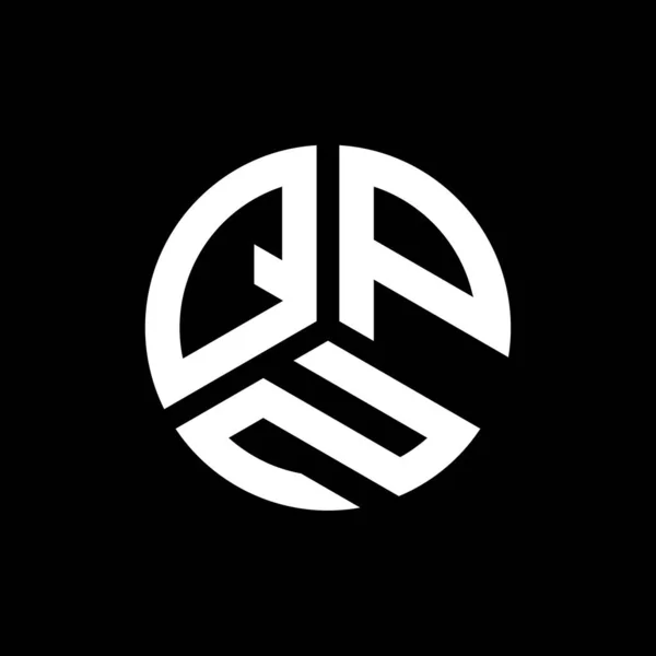 Σχεδιασμός Λογότυπου Γράμματος Qpn Μαύρο Φόντο Δημιουργικά Αρχικά Qpn Έννοια — Διανυσματικό Αρχείο