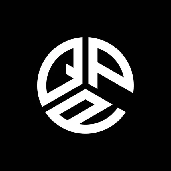 Desain Logo Huruf Qpp Pada Latar Belakang Hitam Qpp Kreatif - Stok Vektor