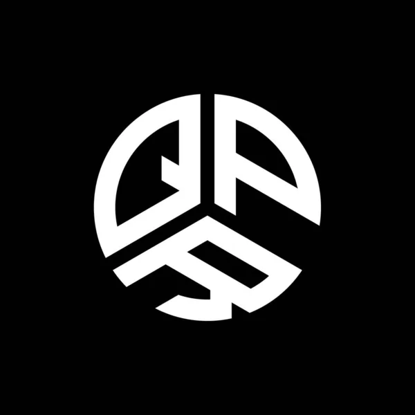 Qpr Letter Logo Ontwerp Zwarte Achtergrond Qpr Creatieve Initialen Letter — Stockvector
