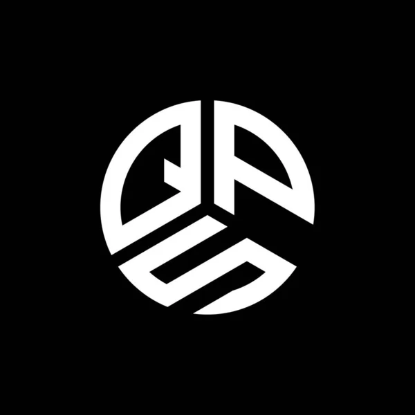 Projekt Logo Litery Qps Czarnym Tle Kreatywne Inicjały Qps Koncepcja — Wektor stockowy