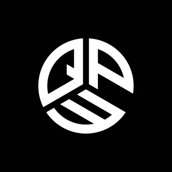 Qpw Lettera Logo Design Sfondo Nero Qpw Creativo Iniziali Lettera — Vettoriale Stock