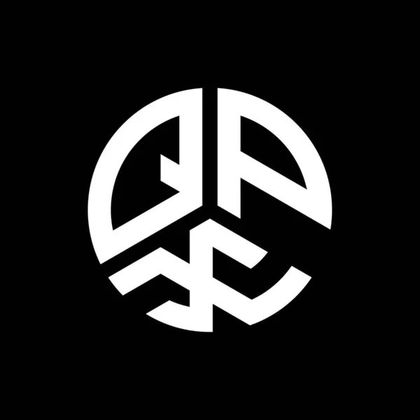 Qpx Harfi Logo Tasarımı Siyah Arkaplan Üzerine Qpx Yaratıcı Harflerin — Stok Vektör
