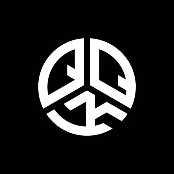 Qqk Letter Logo Design Black Background Qqk Creative Initials Letter — Stock Vector