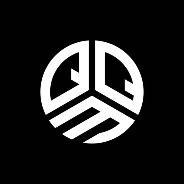 Diseño Del Logotipo Letra Qqm Sobre Fondo Negro Qqm Iniciales — Vector de stock