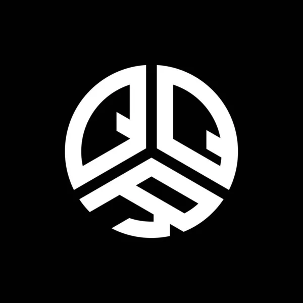 Desain Logo Huruf Qqr Pada Latar Belakang Hitam Qqr Kreatif - Stok Vektor