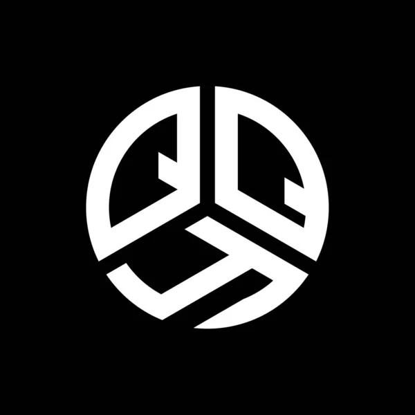 Σχεδιασμός Λογότυπου Γράμματος Qqy Μαύρο Φόντο Qqy Δημιουργικό Πρωτότυπο Γράμμα — Διανυσματικό Αρχείο