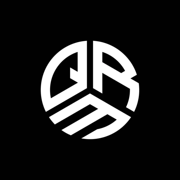 Design Logotipo Carta Qrm Fundo Preto Qrm Iniciais Criativas Conceito —  Vetores de Stock