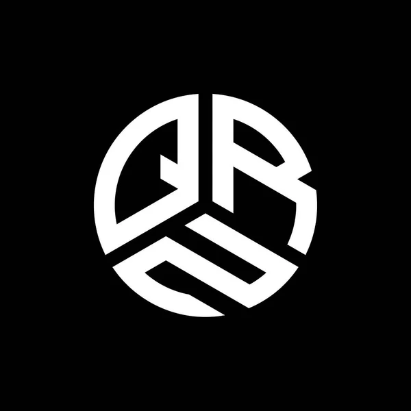 Diseño Del Logotipo Letra Qrn Sobre Fondo Negro Qrn Iniciales — Vector de stock