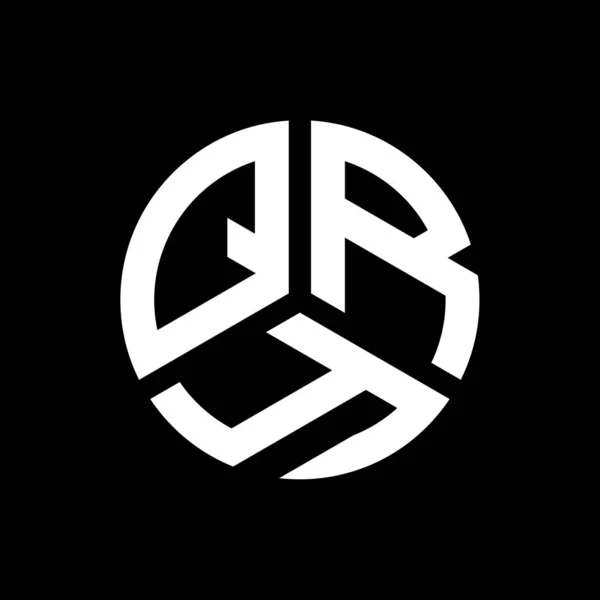 Qry Lettera Logo Design Sfondo Nero Qry Creativo Iniziali Lettera — Vettoriale Stock