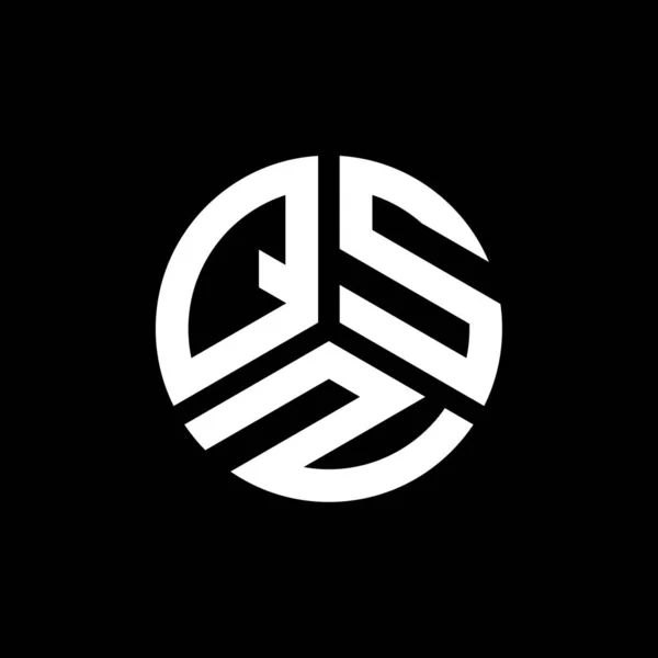 Qsz Schriftzug Logo Design Auf Schwarzem Hintergrund Qsz Kreative Initialen — Stockvektor