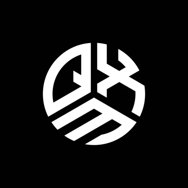 Qxm Lettre Logo Design Sur Fond Noir Qxm Initiales Créatives — Image vectorielle