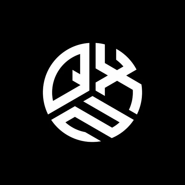 Diseño Del Logotipo Letra Qxn Sobre Fondo Negro Qxn Iniciales — Vector de stock