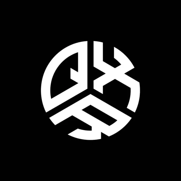 Qxr Buchstabe Logo Design Auf Schwarzem Hintergrund Qxr Kreative Initialen — Stockvektor