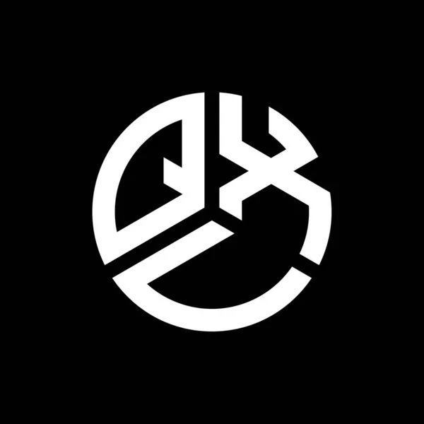 Design Logo Lettre Qxv Sur Fond Noir Qxv Initiales Créatives — Image vectorielle