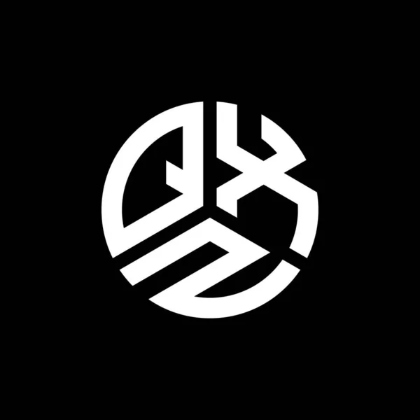 Qxz Lettre Logo Design Sur Fond Noir Qxz Initiales Créatives — Image vectorielle