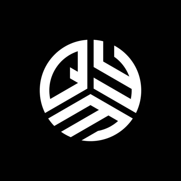 Дизайн Логотипу Літери Qym Чорному Тлі Творчі Ініціали Qym Концепція — стоковий вектор