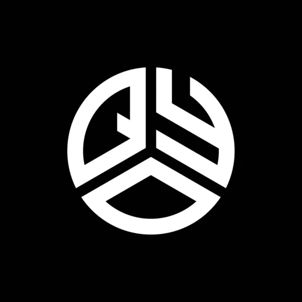Qyo Lettre Logo Design Sur Fond Noir Qyo Initiales Créatives — Image vectorielle