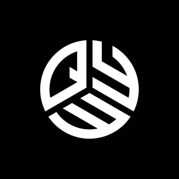 Qyw Písmeno Logo Design Černém Pozadí Qyw Kreativní Iniciály Koncept — Stockový vektor