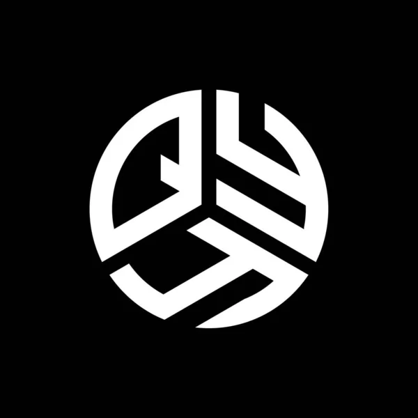 Σχεδιασμός Λογότυπου Γραμμάτων Qyy Μαύρο Φόντο Qyy Δημιουργική Αρχικά Γράμμα — Διανυσματικό Αρχείο