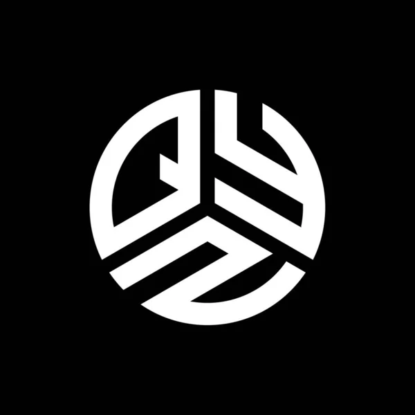 Σχεδιασμός Λογότυπου Γραμμάτων Qyz Μαύρο Φόντο Qyz Δημιουργική Αρχικά Γράμμα — Διανυσματικό Αρχείο