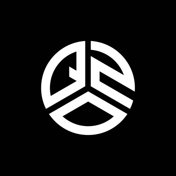 Qzo Lettre Logo Design Sur Fond Noir Qzo Initiales Créatives — Image vectorielle