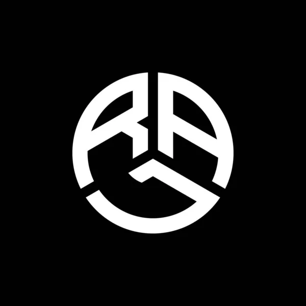 Diseño Del Logotipo Letra Ral Sobre Fondo Negro Ral Iniciales — Archivo Imágenes Vectoriales