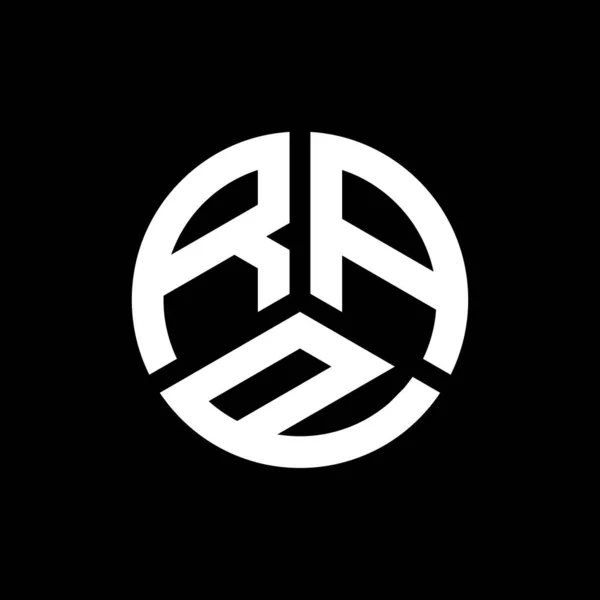 Design Logotipo Letra Rap Fundo Preto Rap Iniciais Criativas Conceito — Vetor de Stock