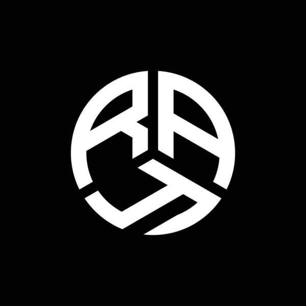 Siyah Arka Planda Ray Harf Logosu Tasarımı Ray Yaratıcı Harflerin — Stok Vektör